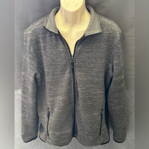 Men’s Zip Up Jacket C9 by Champion Brand Charcoal Gray and Black Size Large